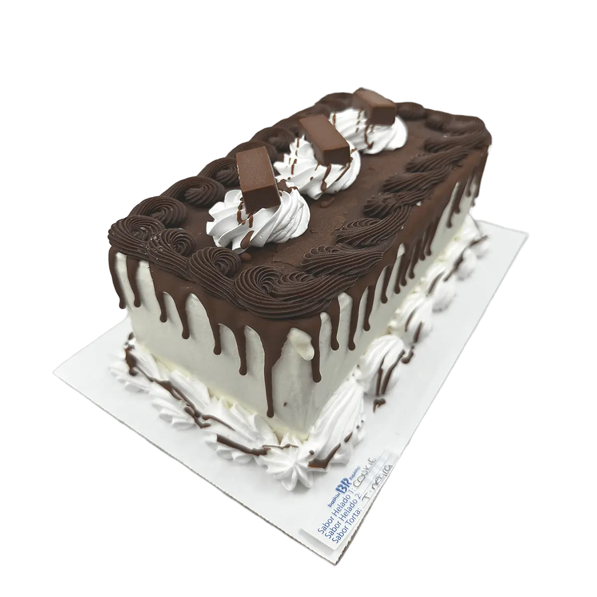torta de helado cuadritos de chocolate