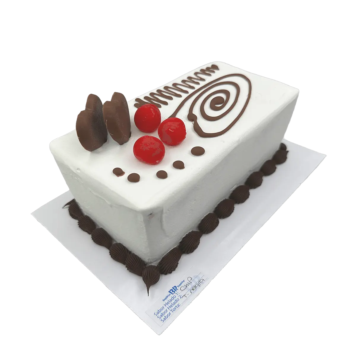 Torta de Helado Tornado blanco