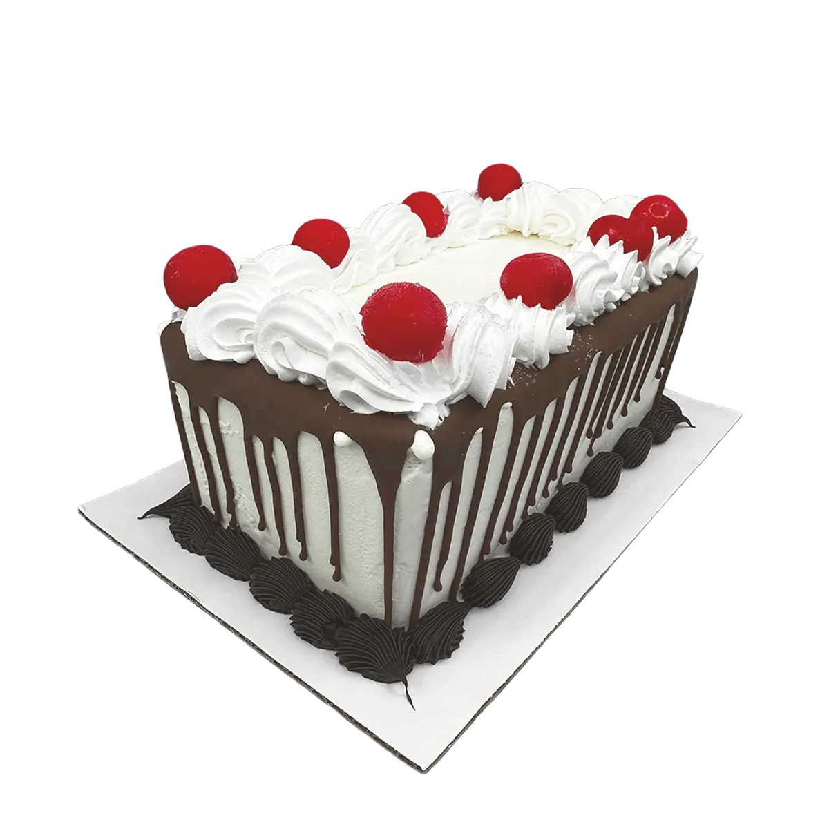 torta de helado cerezas